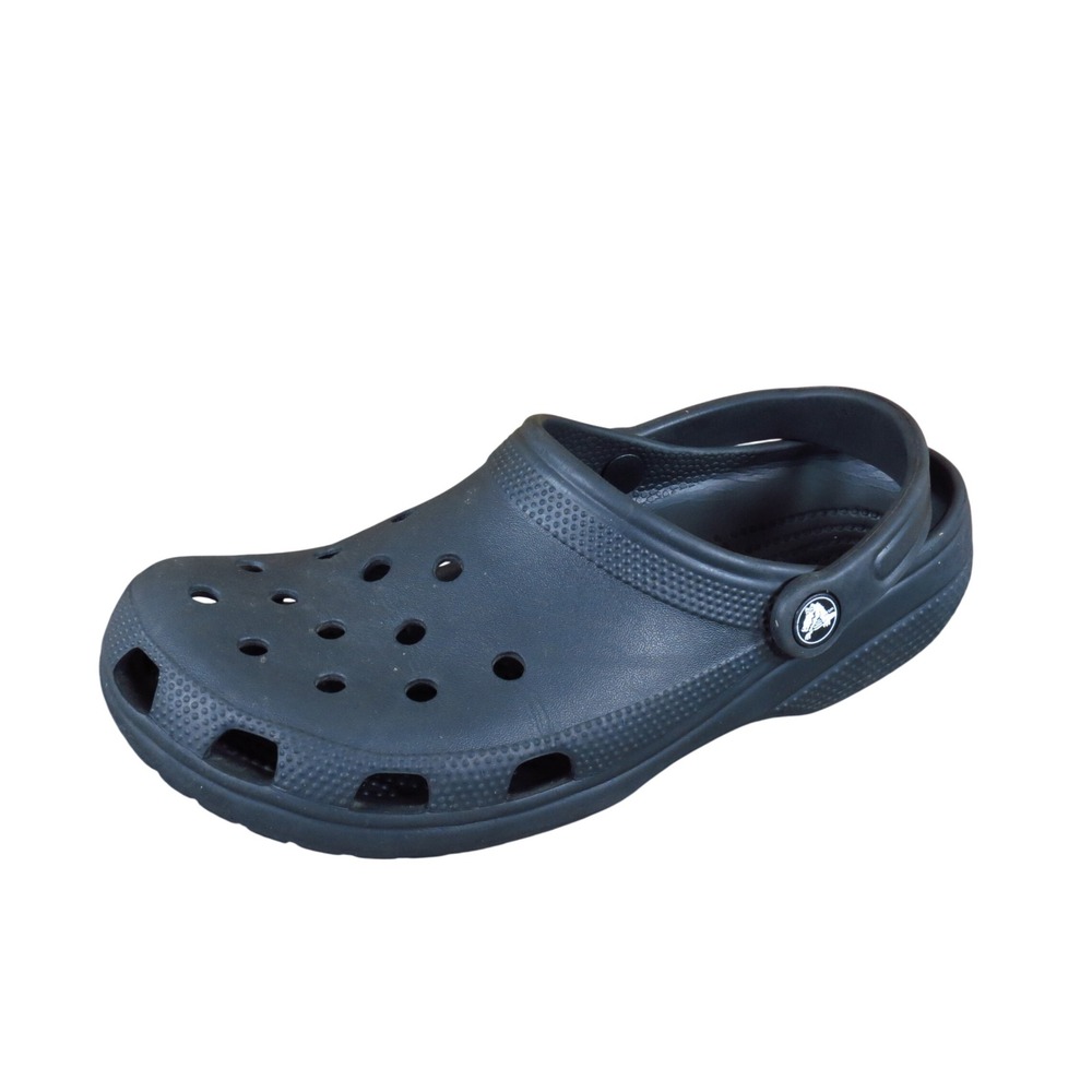 Crocs Classic Clog Unisex Mens 7 Womens 9 Water Shoes Black Synthetic Slip On